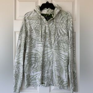 Public Opinion Reverse Print Men’s 1/4‎ Button Hoodie Size Large